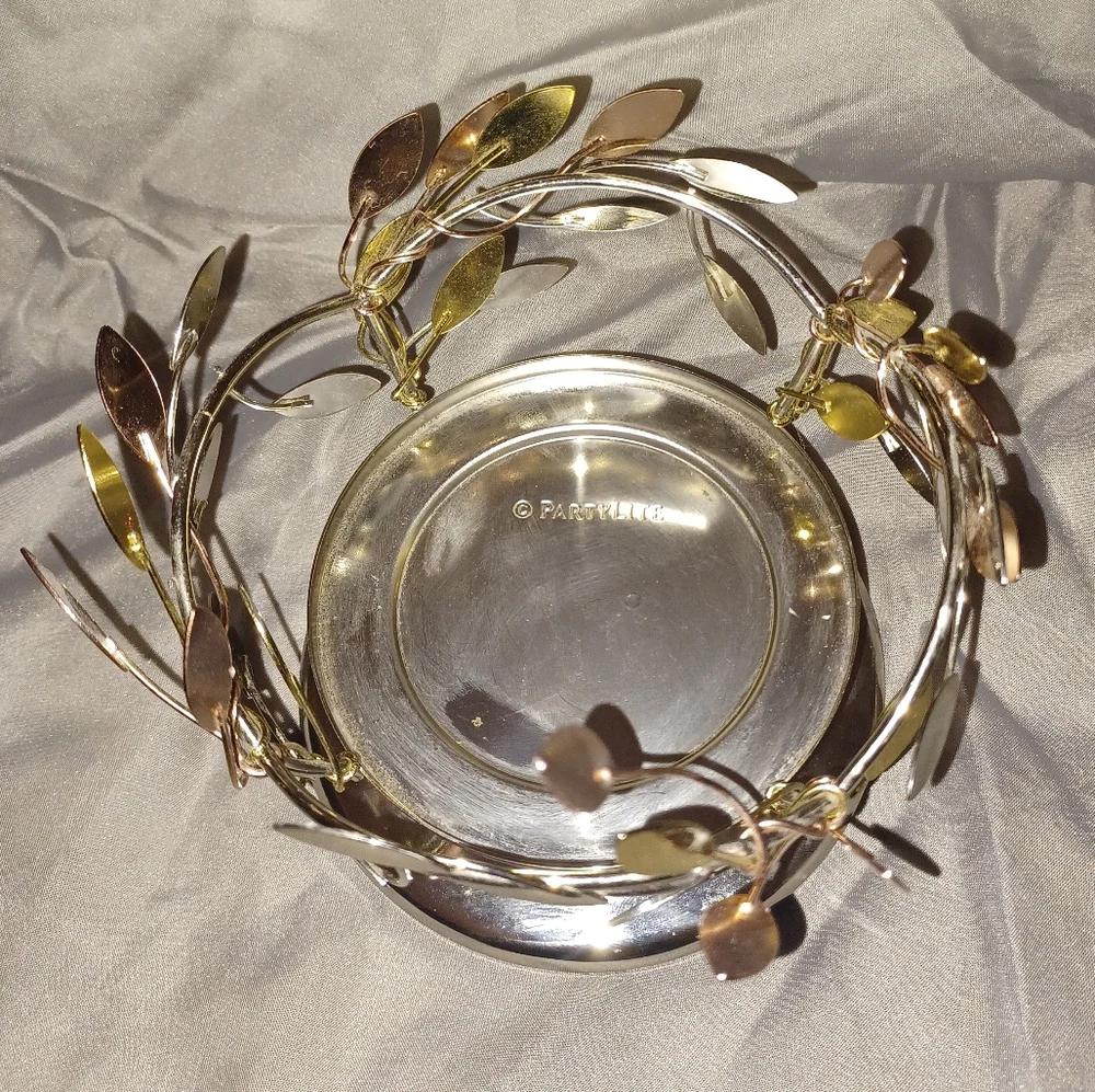 *HP* PartyLite Shimmering Leaves Pedestal Candle Holder - Picture 10 of 14